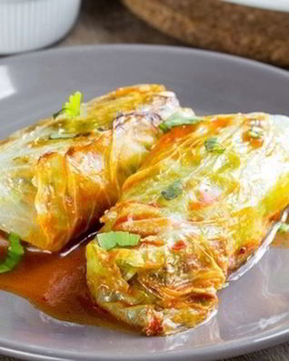 Голубцы с куриной печенью