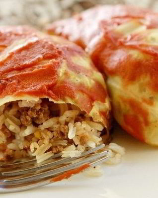Голубцы с мясом и рисом