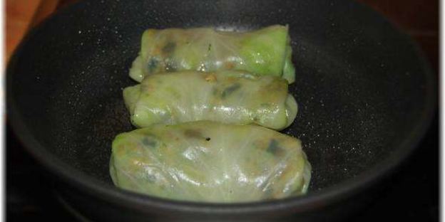 голубцы с мясом, перловкой и грибами