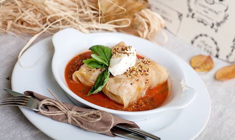 Рецепт голубцов с овощным рататуем