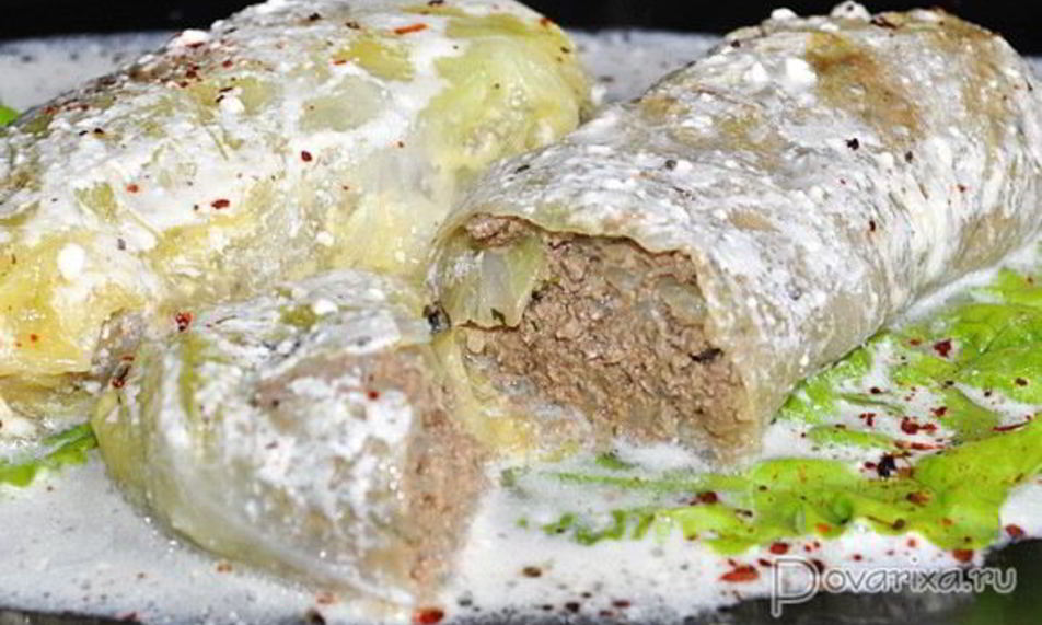 Рецепт голубцов с печенью и рисом