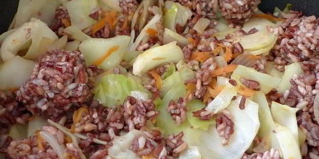 ленивые голубцы с куриным фаршем в мультиварке