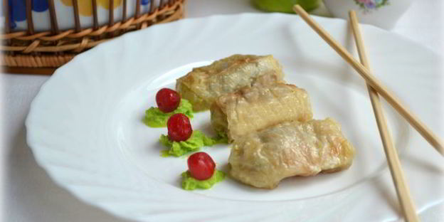 постные голубцы из пекинской капусты