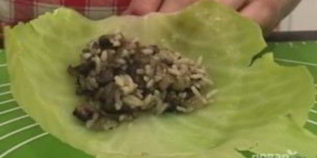 постные голубцы с грибами