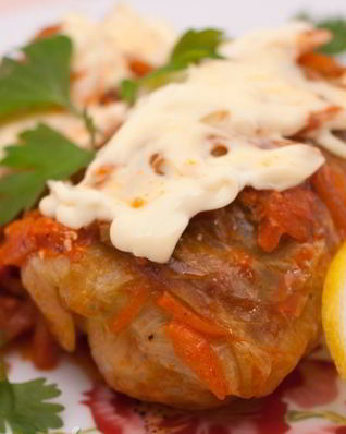 Тушеные голубцы