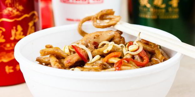 гречневая лапша с курицей терияки