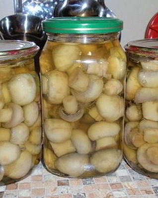 Домашние консервированные шампиньоны