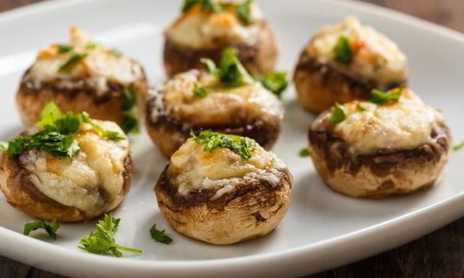 Рецепт фаршированных грибов на гриле