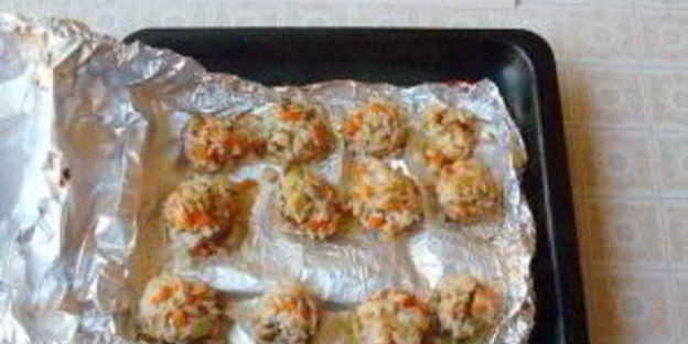 фаршированные шампиньоны в фольге