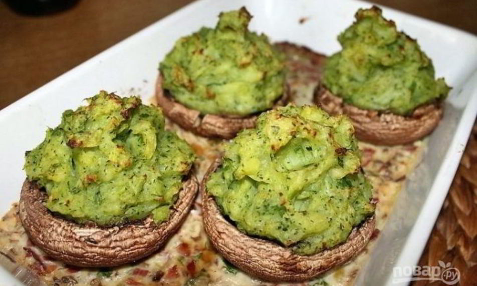 Рецепт фаршированных шампиньонов в сметане