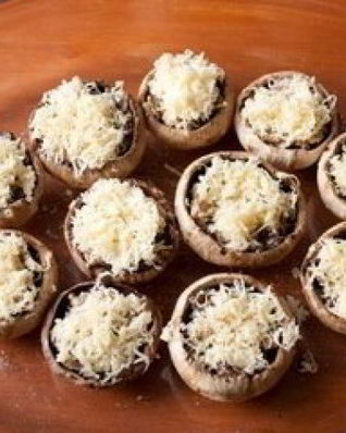 Фаршированные шляпки шампиньонов
