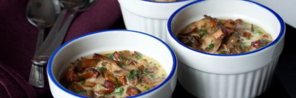 Грибы в сливочной заливке