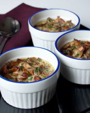 Грибы в сливочной заливке