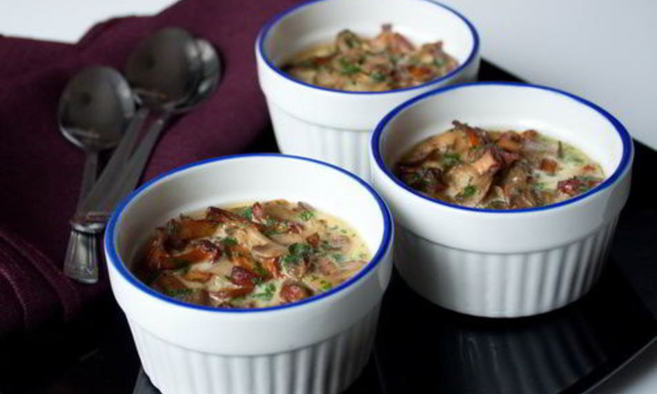 Рецепт грибов в сливочной заливке