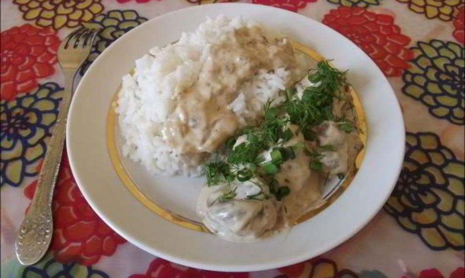 Рецепт грибов в сливочнома соусе