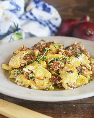 Лисички с кабачками жареные