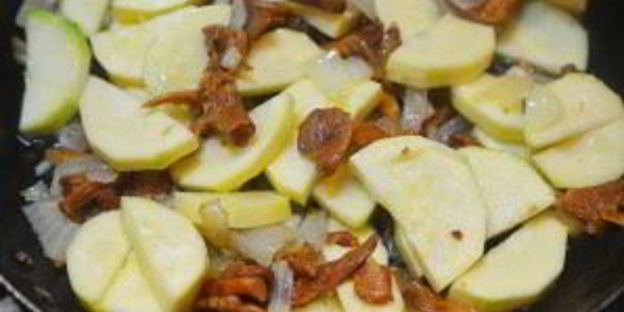 лисички с кабачками жареные