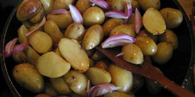 лисички жареные с картофелем