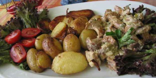 лисички жареные с картофелем