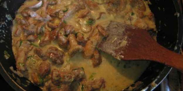 лисички жареные с картофелем