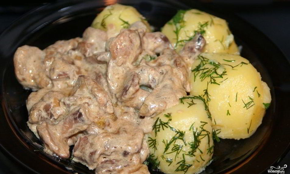 Рецепт маслят, тушеных с картофелем