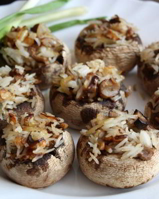 Постные фаршированные шампиньоны