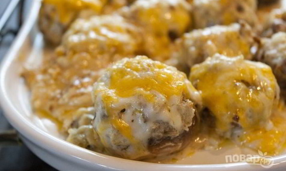 Рецепт шампиньонов, фаршированных беконом и сыром