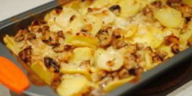 шампиньоны с картошкой в сметане