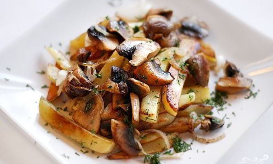 Рецепт шампиньонов с картошкой