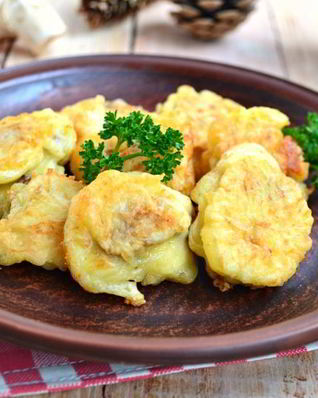 Шампиньоны в сырном кляре