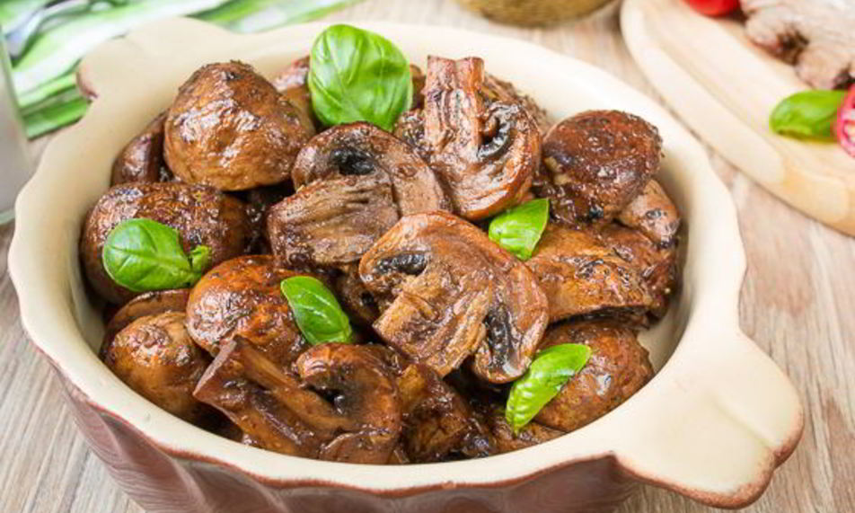 Рецепт запеченных шампиньонов с травами
