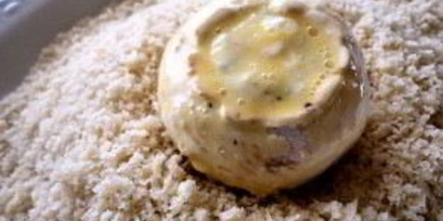 жареные фаршированные шампиньоны