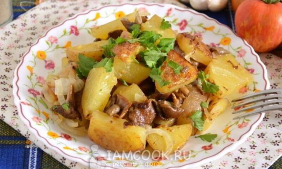 Рецепт жареных опят с картошкой