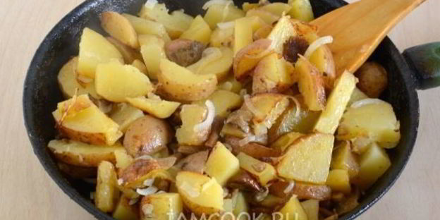жареные опята с картошкой