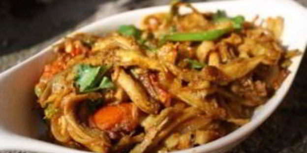 жареные вешенки с луком