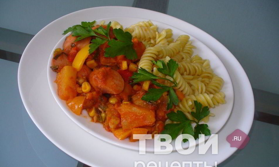 Рецепт гуляша из сосисок