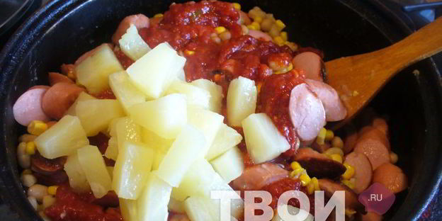 гуляш из сосисок