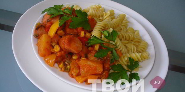 гуляш из сосисок