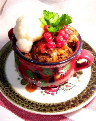 Гуляш с белыми грибами