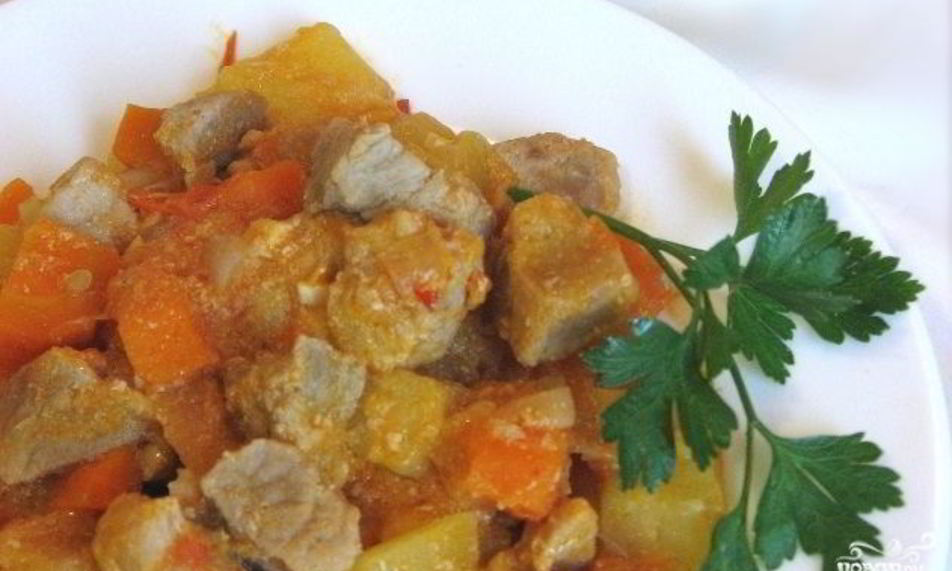 Рецепт гуляша с кабачками