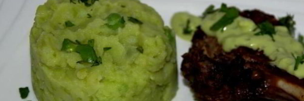 Картофельное пюре с горошком