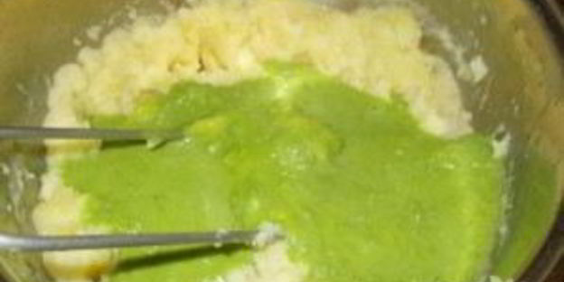 картофельное пюре с горошком