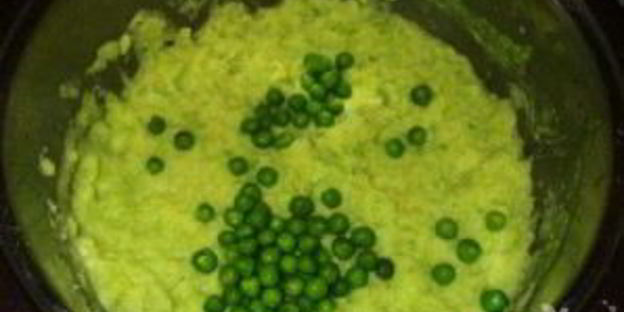 картофельное пюре с горошком