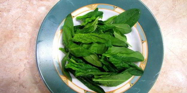 картофельное пюре со шпинатом