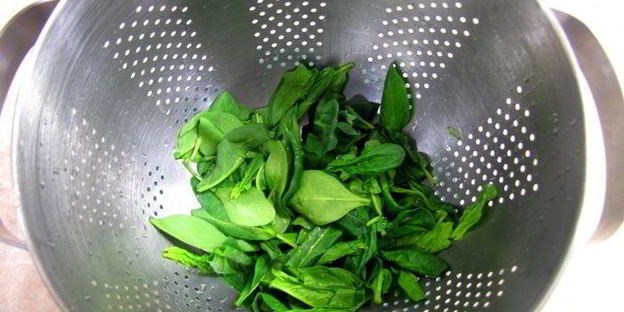 картофельное пюре со шпинатом