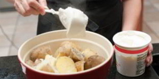 картофельное пюре со сметаной