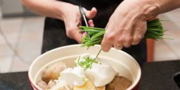 картофельное пюре со сметаной