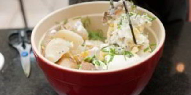 картофельное пюре со сметаной