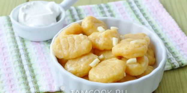 картофельные ньокки с тыквой