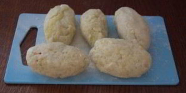 картофельные котлеты с колбасой